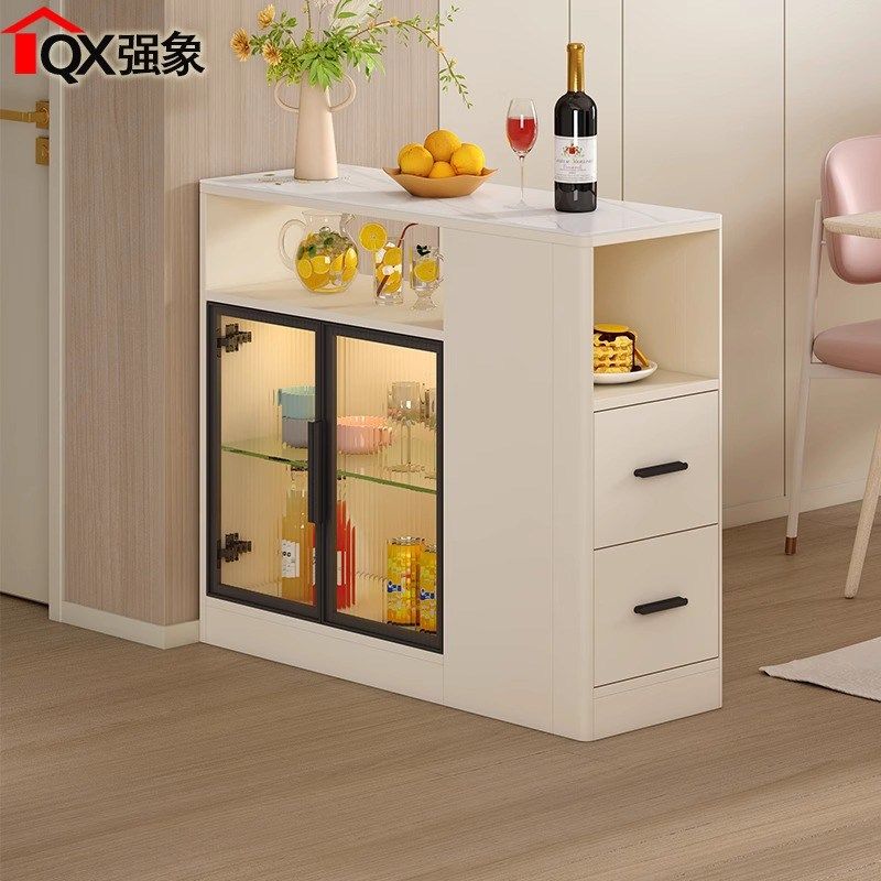 奶油风客厅隔断酒柜入户玄关柜沙发边柜小户型间厅柜餐边侧边窄柜,住宅家具,角几/边几,淘宝优惠券,粉丝福利购,淘宝优惠卷