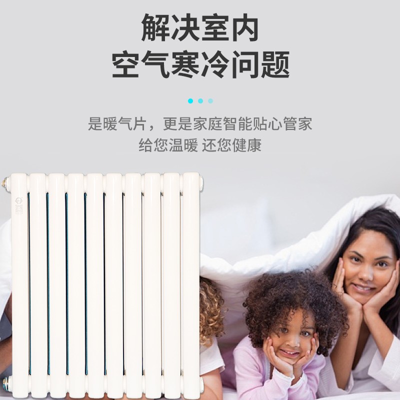彩钢低碳钢散热器家用全屋卫生间水暖钢二三四柱壁挂式暖气片