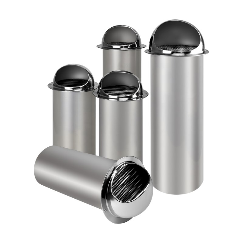 0不锈钢穿墙防雨风帽外墙出风口加长防风罩抽油烟机排烟管外罩