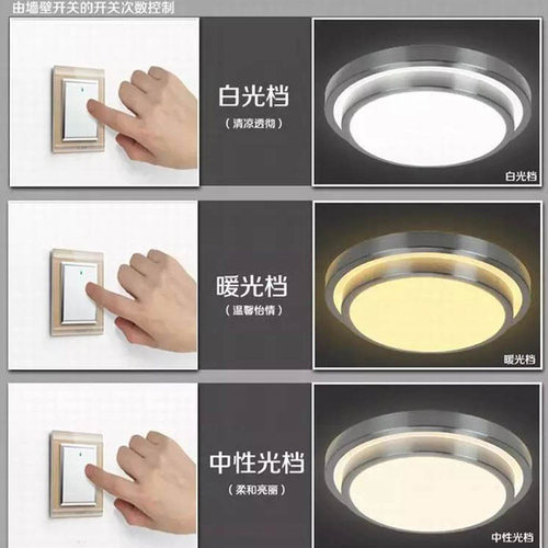 段全亮变光+驱吸顶电灯客厅灯动光