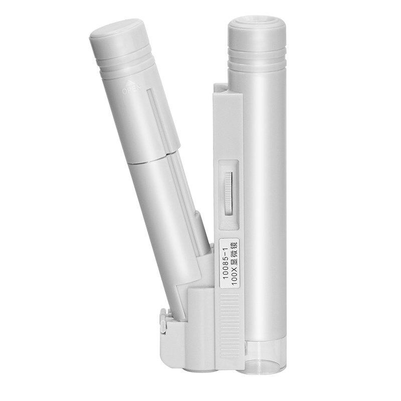 倍便携式刻度显微镜手持放大镜自带光源鉴定木器印刷