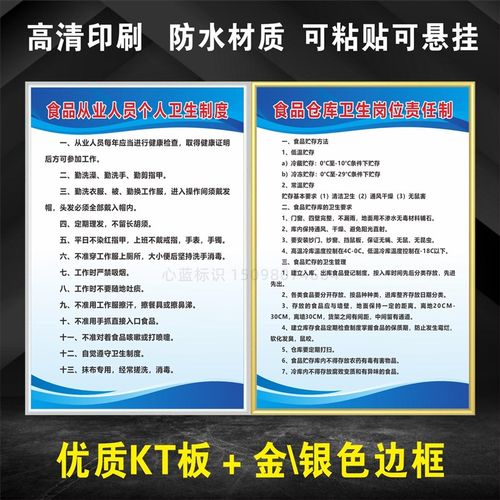 食品安全管理制度卫生岗位职责采购车间仓库管理安全生产制度T板
