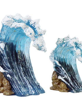 现代新抽象海浪艺术装饰品雕塑样板房售楼处酒店客厅玄关