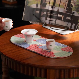 新南瓜咖啡垫面隔热桌布茶杯垫干泡垫级感桌旗现代风