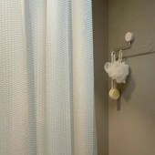 出口剩余速干涤纶布柔浴帘帘压泡纯素单白色衣橱挂帘