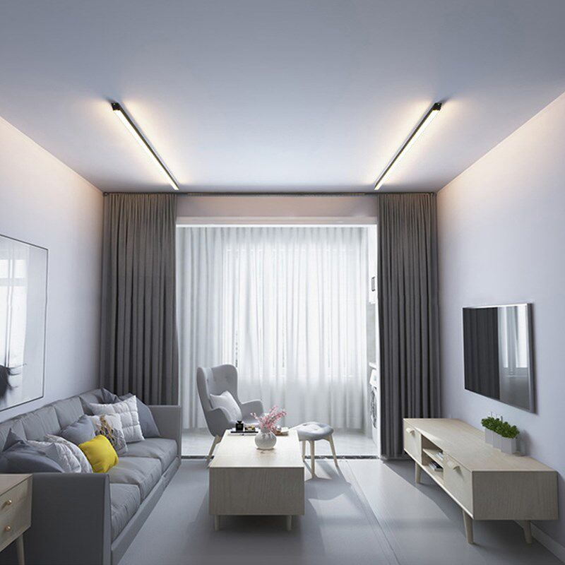 无灯线条灯全屋光源个性设计直条线性灯客厅卧室阳台灯