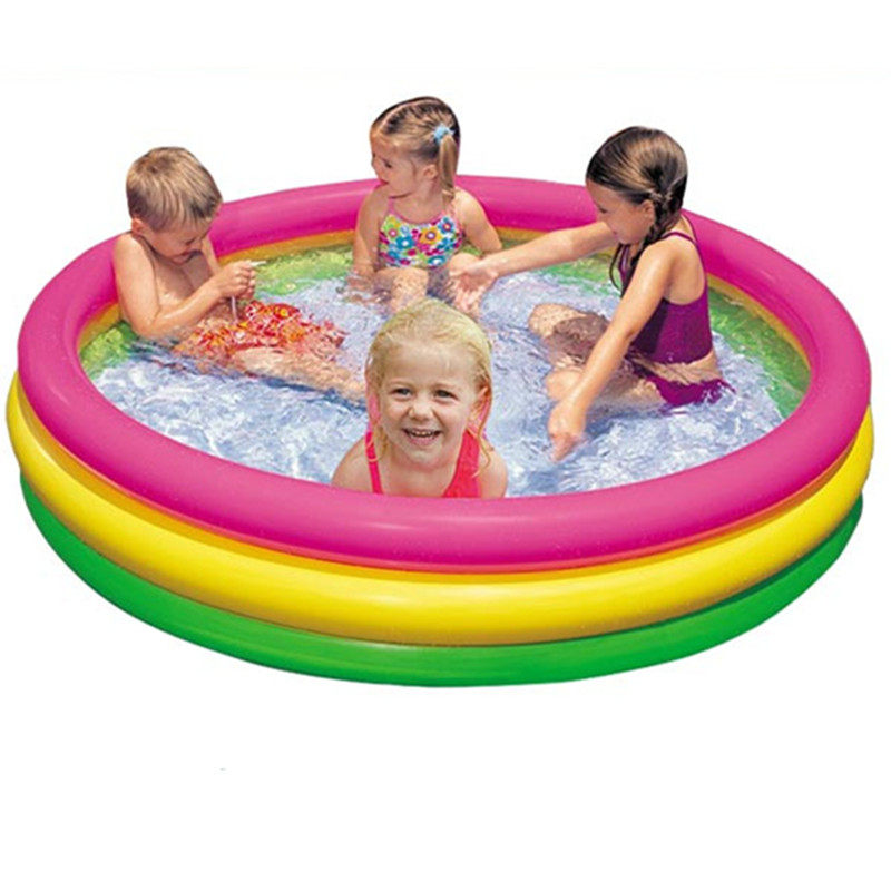 送小脚泵 INTE游泳池戏水池海洋球池泳池洗澡盆儿童充气水池
