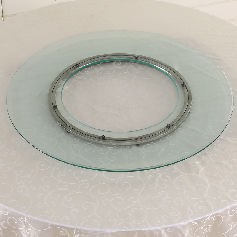 钢化玻璃转盘餐桌火锅转盘玻璃圆桌空心旋转圆台面电磁炉玻璃转盘