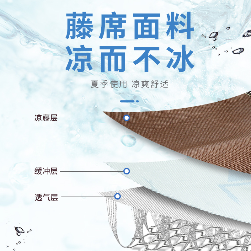 夏季冰藤丝躺椅垫子摇摇椅垫夏天凉爽办公室懒人椅折叠椅子坐垫
