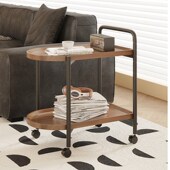 沙发边几床头柜实木小推车木质茶几带轮现代创意床边桌