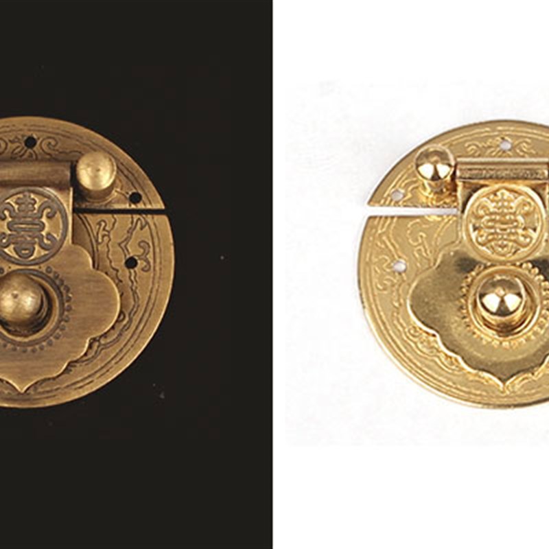 樟木箱铜包角五金铜箱扣首饰盒箱牌仿古铜搭扣木箱子锁扣