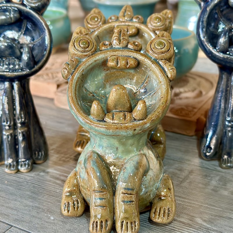 瓦猫云南大理南诏窑手工陶瓷猫创意礼品开业小摆件古南诏国发货