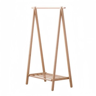 端实木落地衣架创意小型挂衣架结实耐用超强承重挂衣架