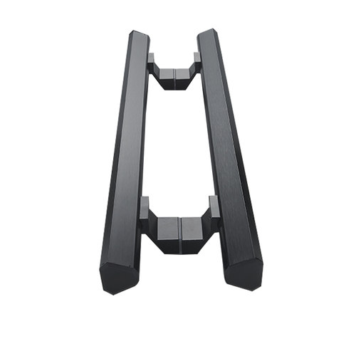 黑色 门把拉手 明装 对门把手 铝合金 玻璃推拉门扶手 加厚白钢