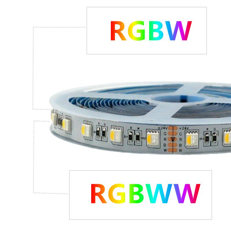 RGBW灯带条2四合一七彩灯带条led灯条RGB暖光白贴片灯条