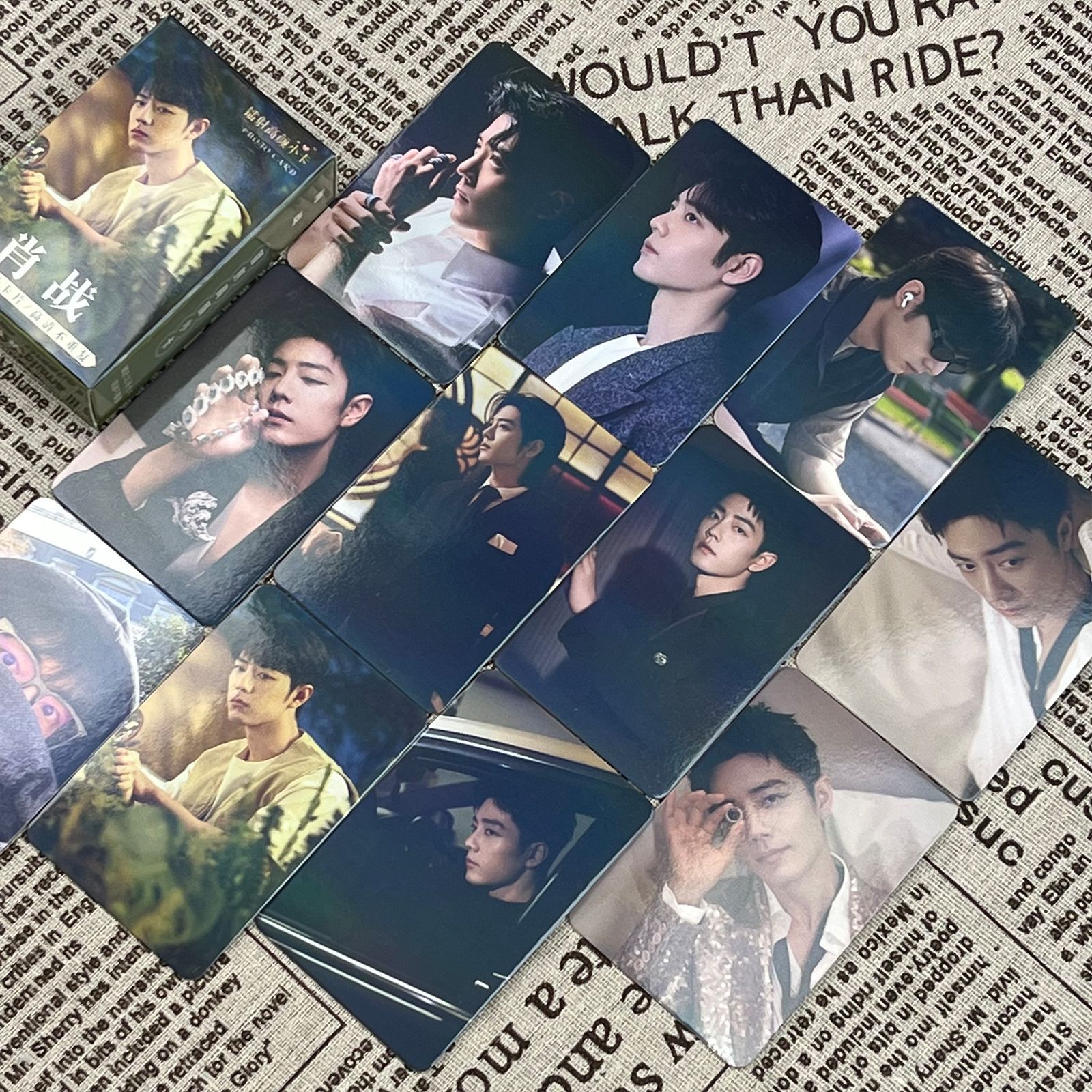 肖战镭射小卡55张写真拍立得闪卡高清礼物LOMO卡