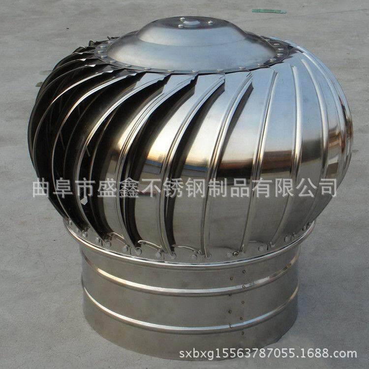 绿 色低噪音散件成品不锈钢风帽无动力屋顶通风机自然换气扇
