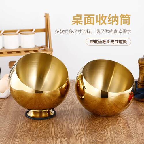 不锈钢桌面垃圾桶家用厨房
