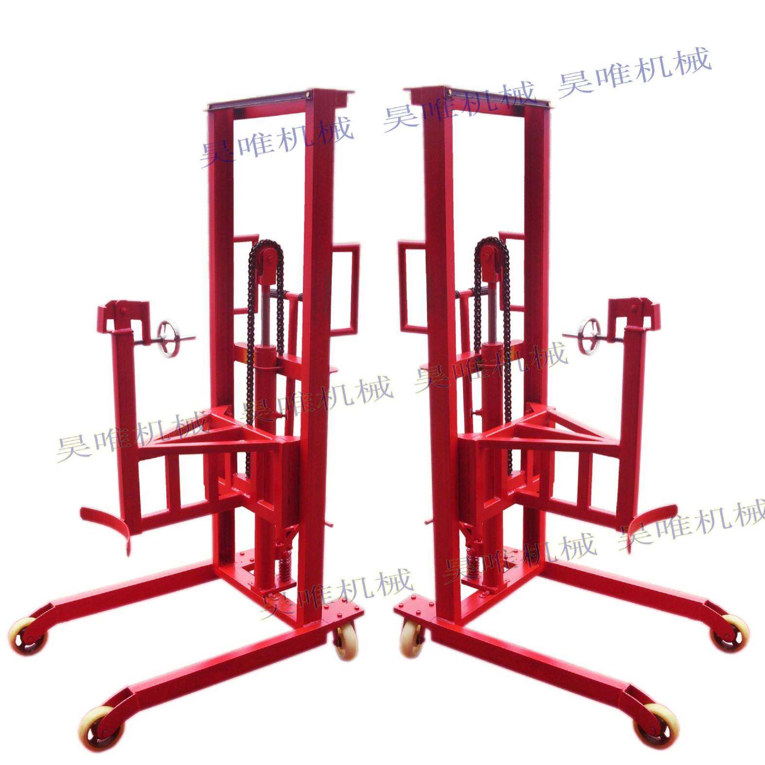 叉车电动行走电动液压升降翻转提升倒料行走全电动油桶液压搬运车