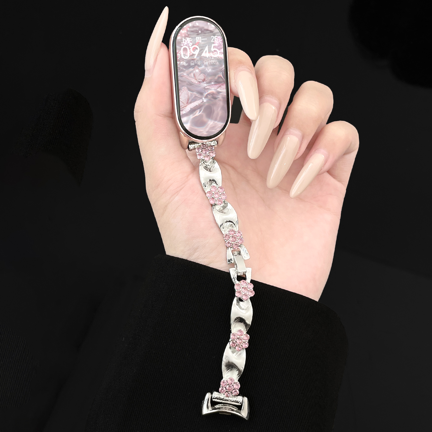 连遇小米手环10丝绒花朵替换链