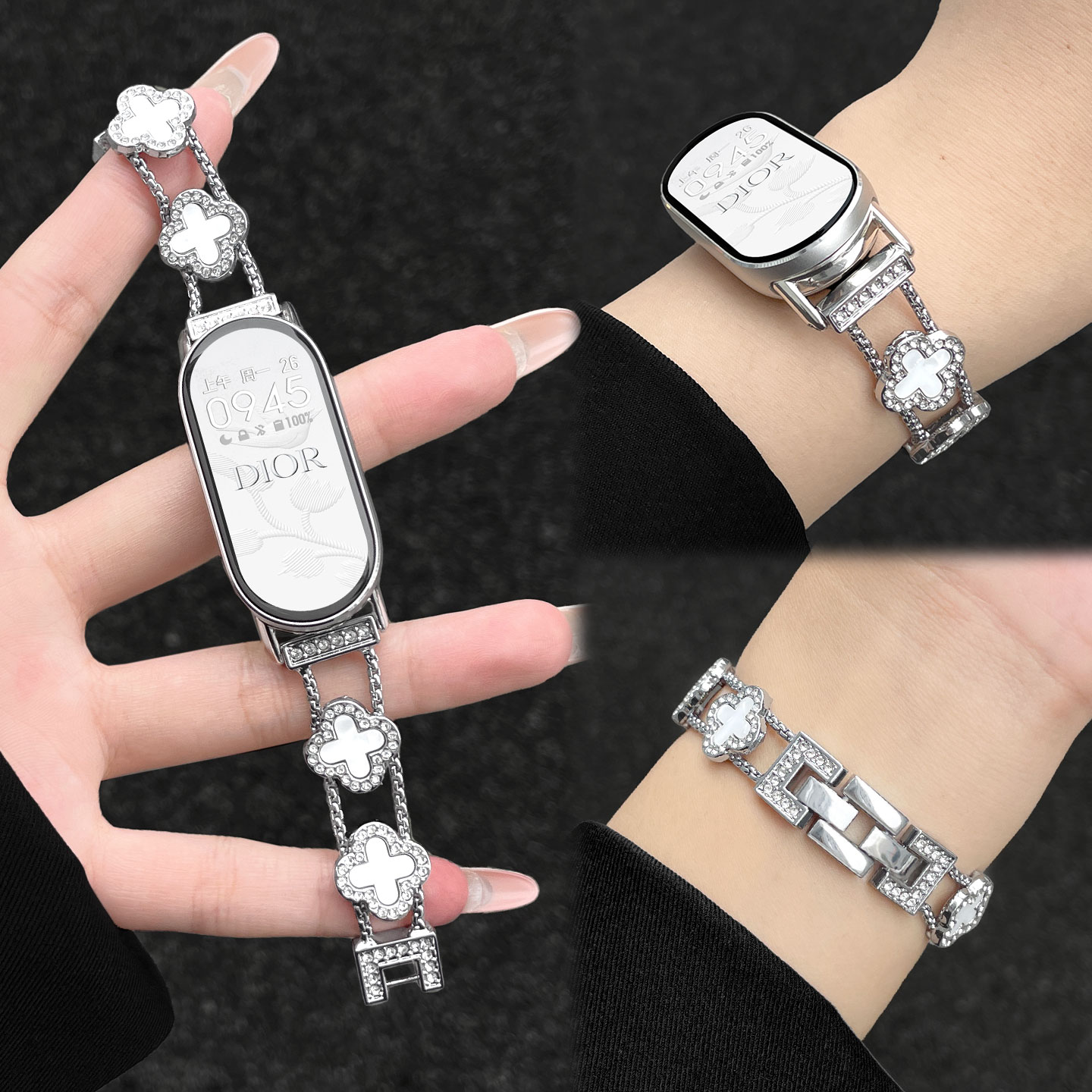 连遇小米手环四叶草手链表带