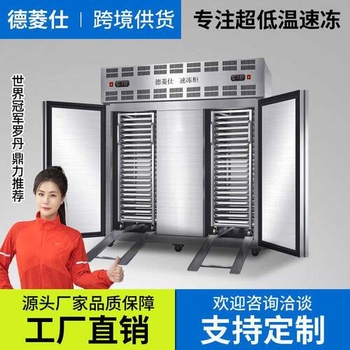 德菱仕速冻冷柜商用零下45度80度急冻插盘冰箱包子饺子海参速冻机