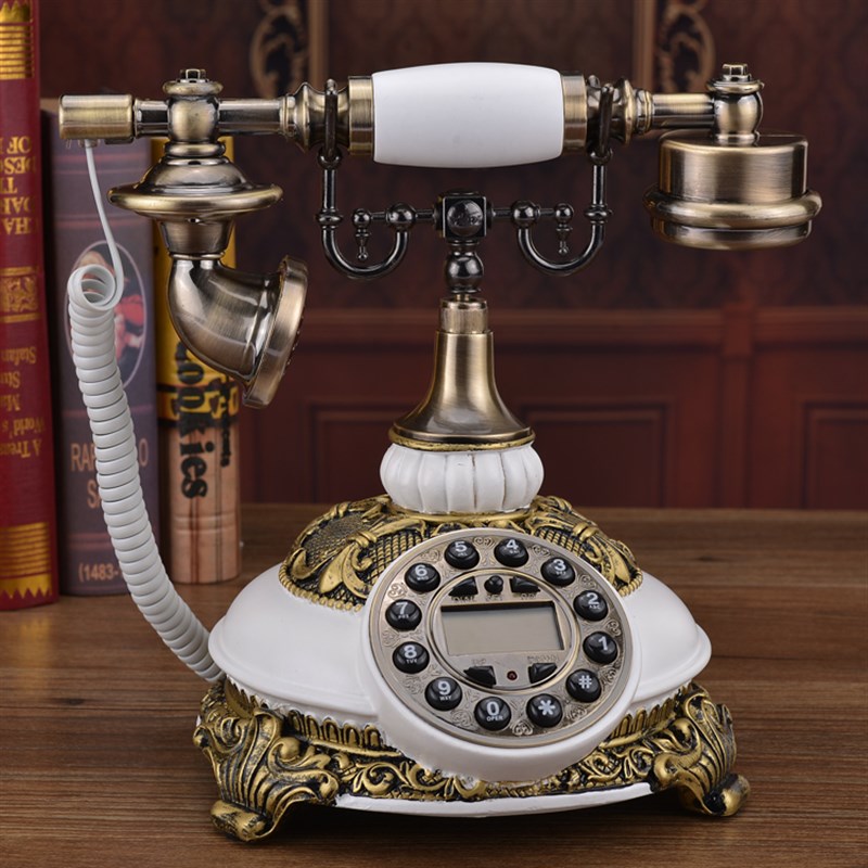 蒂雅菲欧式仿古电话机古董复古电话创意时尚电话田园办公电话座机
