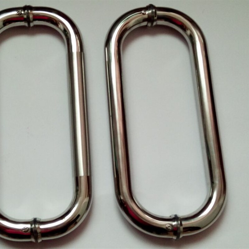 小区单元门把手管不锈钢对装拉手扶手铁门O型275孔距淋浴房玻璃