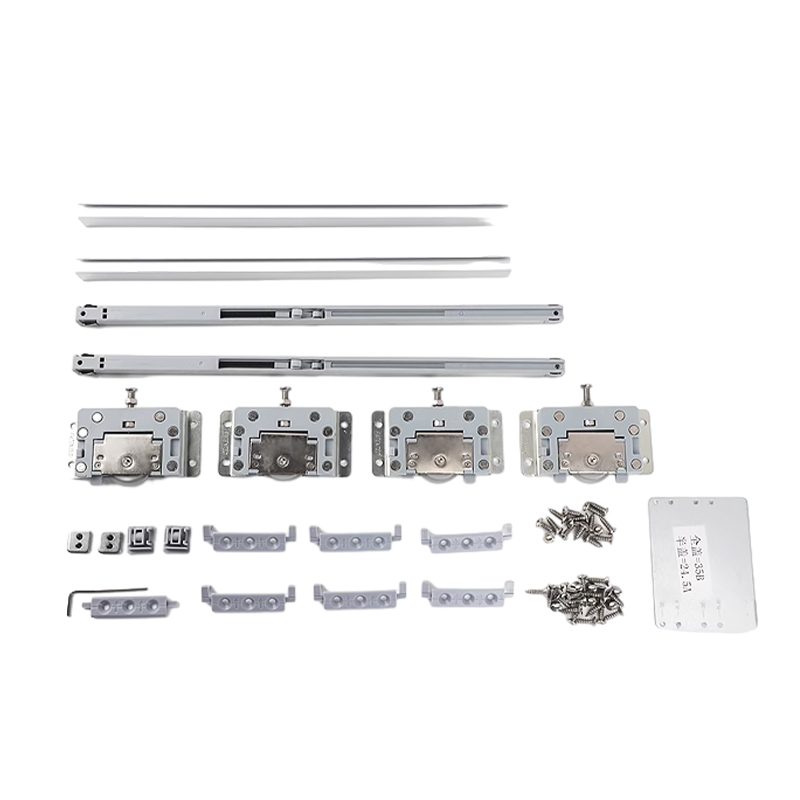 免槽侧装外挂平移门轨道拉门客厅整体橱柜缓冲静音推拉五金