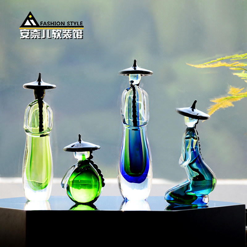 艺术混彩琉璃人物家居客厅酒店样板房陈列柜软装饰品陈设,家居饰品,装饰摆件,淘宝优惠券,粉丝福利购,淘宝优惠卷