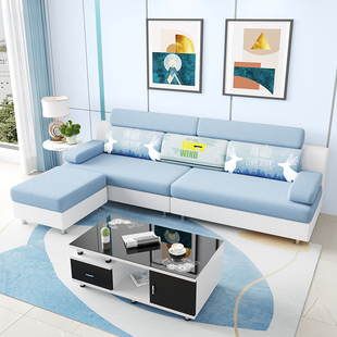 布艺沙发小户型现代客厅拆洗科技布脚踏三人四人五人22新款