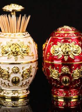 欧式牙签筒按压自动弹出牙签盒创意客厅家用个性酒店高档牙签桶盅