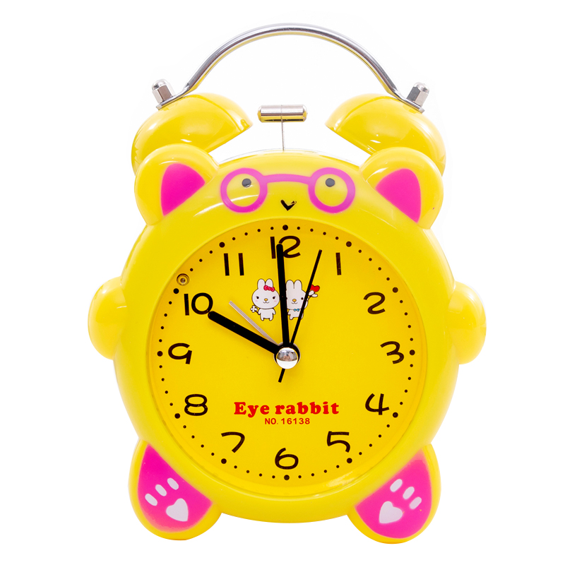 儿童闹钟卡通大声创意学生用可爱个性懒人夜灯静音床头闹钟