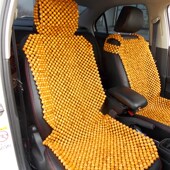 香樟木汽车座垫檀香木夏季 凉垫三件单片靠背坐垫手编珠子木珠垫