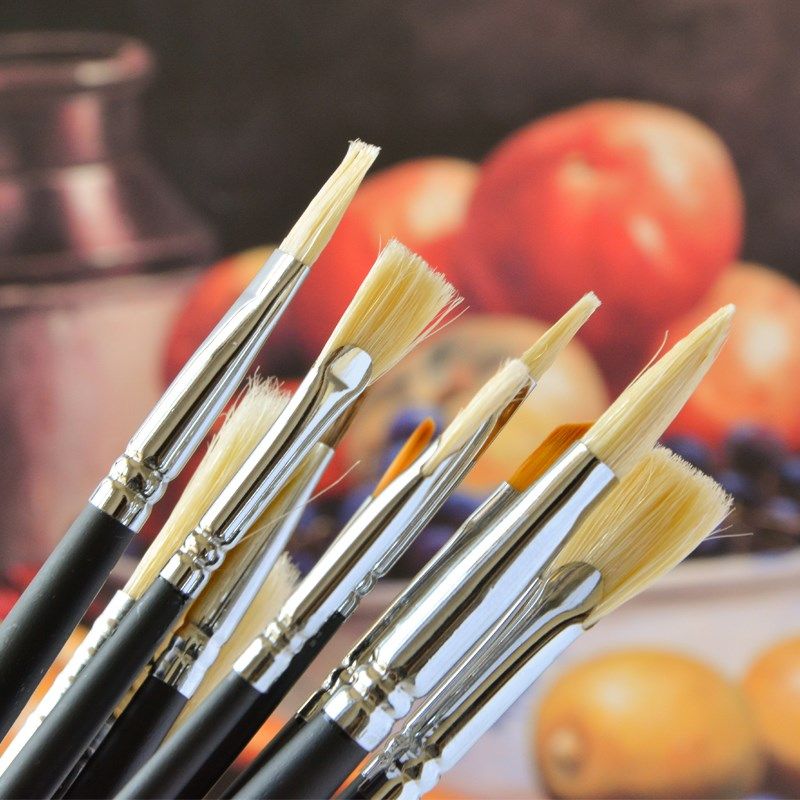 莫奈水粉画笔装初学者手绘猪鬃色彩笔丙烯油画笔扇形黑骑士,文具电教/文化用品/商务用品,水粉/水彩/油画专用笔,淘宝优惠券,粉丝福利购,淘宝优惠卷