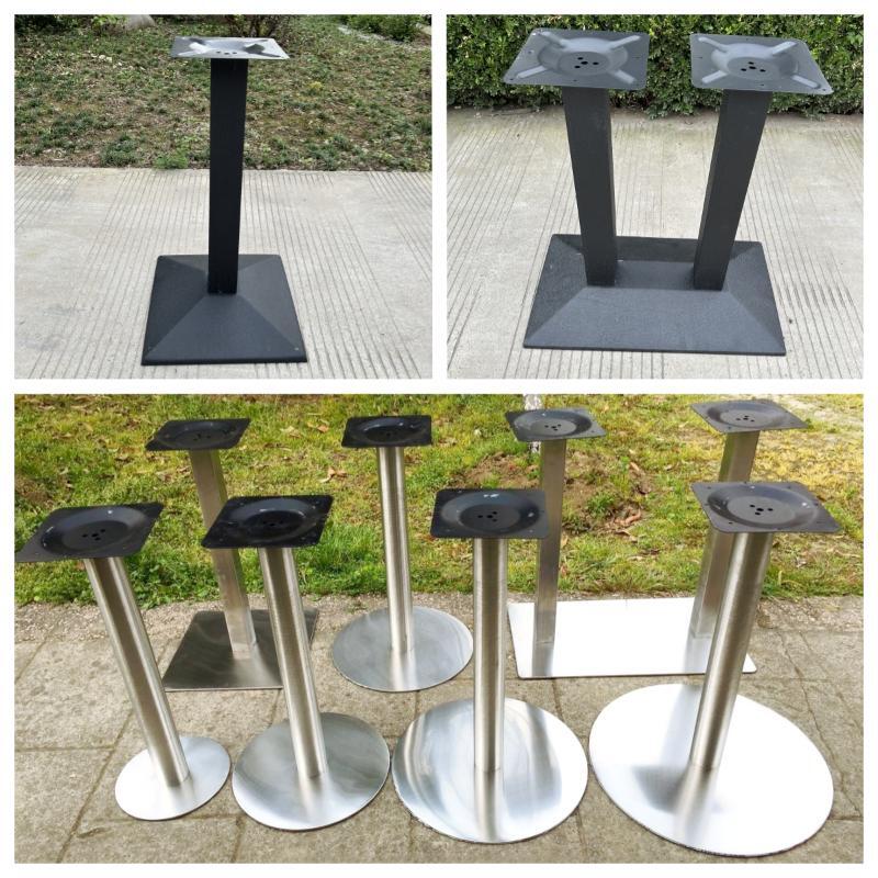 铁制桌腿锈钢支架工艺桌脚圆柱岩板餐桌茶台圆木方管大理石桌架