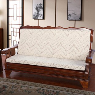 实木沙发坐垫带靠背老式 木质红木三人连体联邦春秋椅加厚木沙发垫