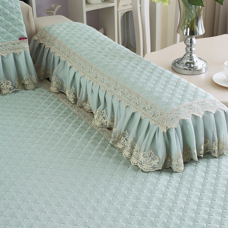 沙发垫四季通用防滑坐垫布艺蕾丝家用客厅欧式抱枕靠背扶手巾盖巾