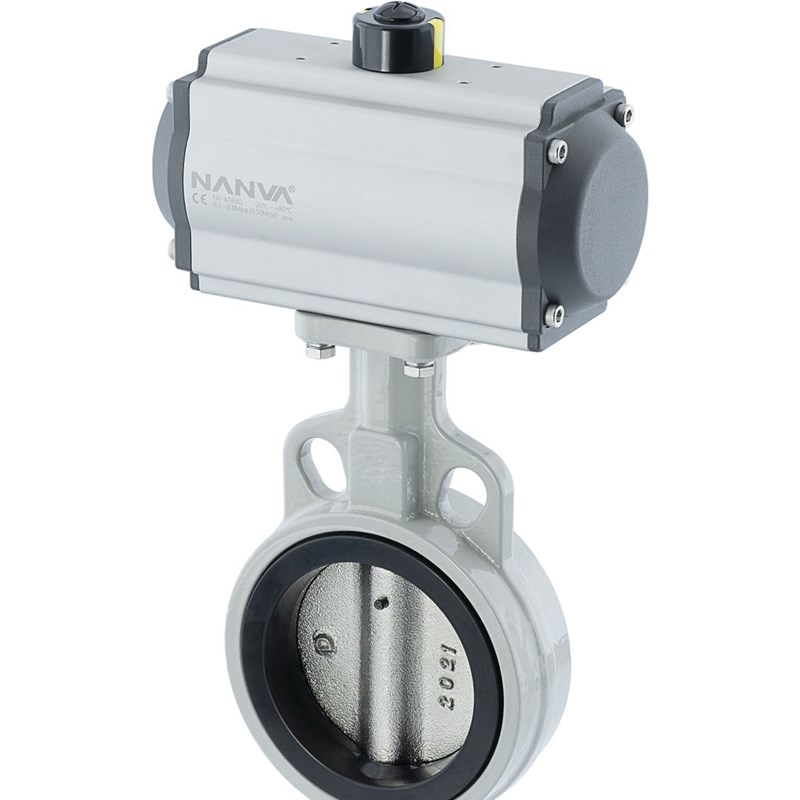 南-气动蝶 D71X-1Q 对夹中线软密封EPDM四氟不锈钢快速切断