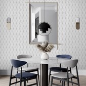 丛 客厅沙发卧室背景墙布 现代翎毛型无缝壁布