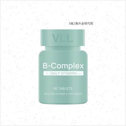 美国进口VLL美国复合维生素b族多种vb维生素b2b6b12生物素90粒A