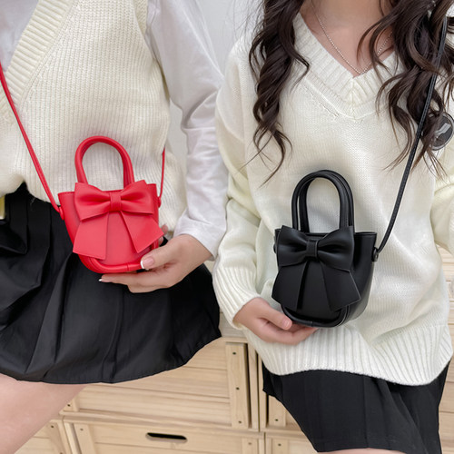 女童包时尚儿童小挎包爱蝴蝶结女孩手拎包公小宝宝零钱包