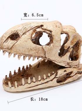 鱼缸水族箱造景装饰造景恐龙树脂头骨爬虫躲避水族馆装饰