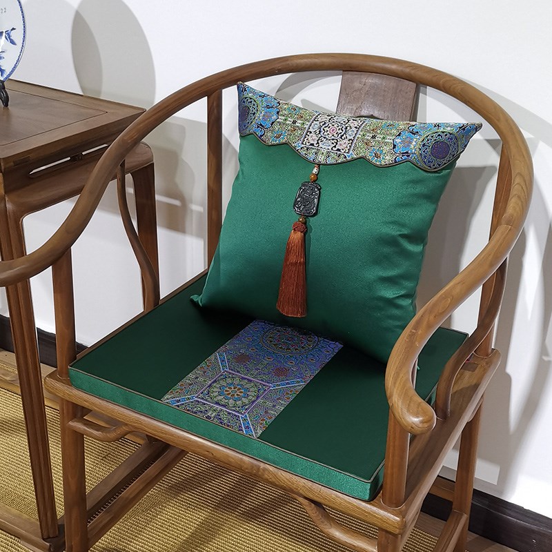 定制中式茶椅坐垫红木坐垫椅子宫廷皇宫椅紫檀官帽主椅精品