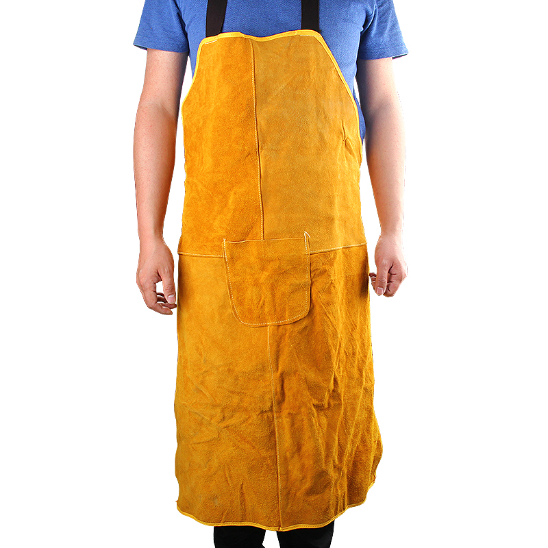 牛皮围裙电焊防火防烫劳保焊工工作加厚隔热阻燃氩弧焊接防护服男