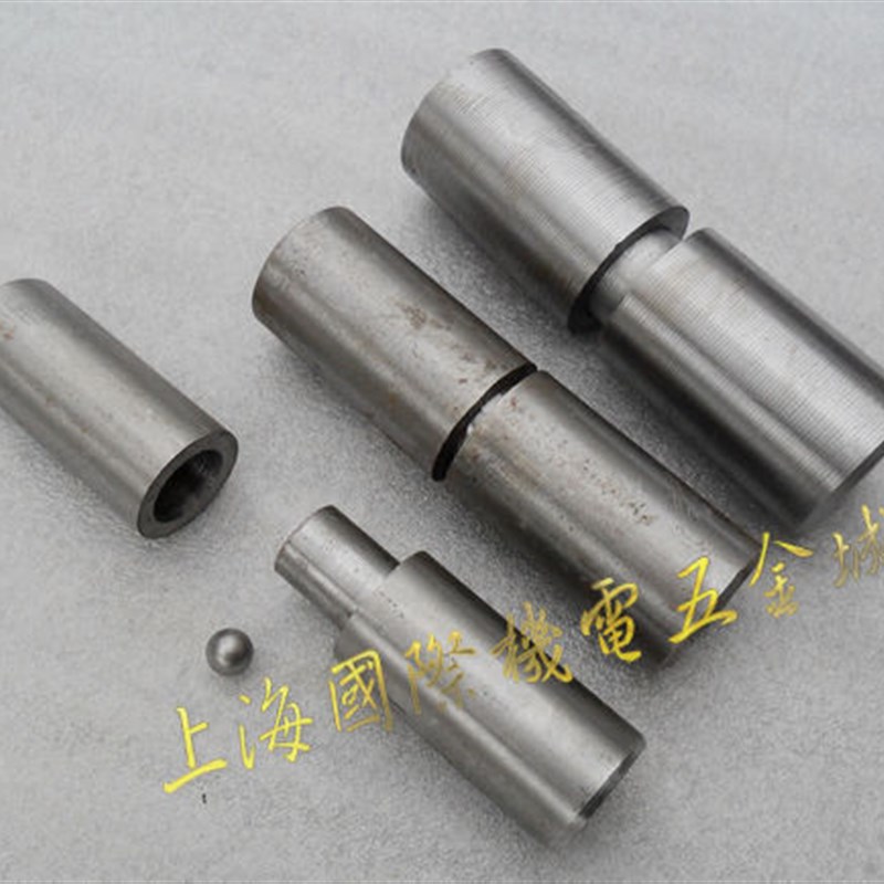 上海-5mm焊接门轴圆柱合页 带轴承圆门柱 重型铁铰链铁门门轴
