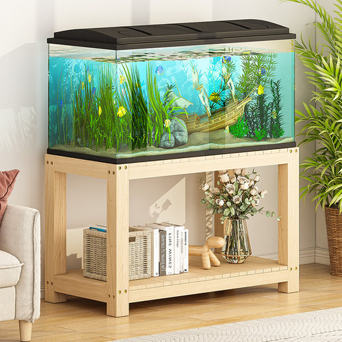 中小型实木鱼缸架子底柜底座水族箱桌子水缸草缸龟缸支架放置台