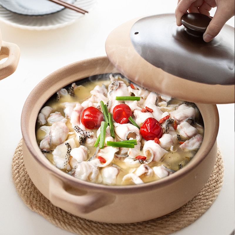 传统老式陶土砂锅家用火锅煲电磁炉燃气灶通用煲汤炖锅商用大号锅