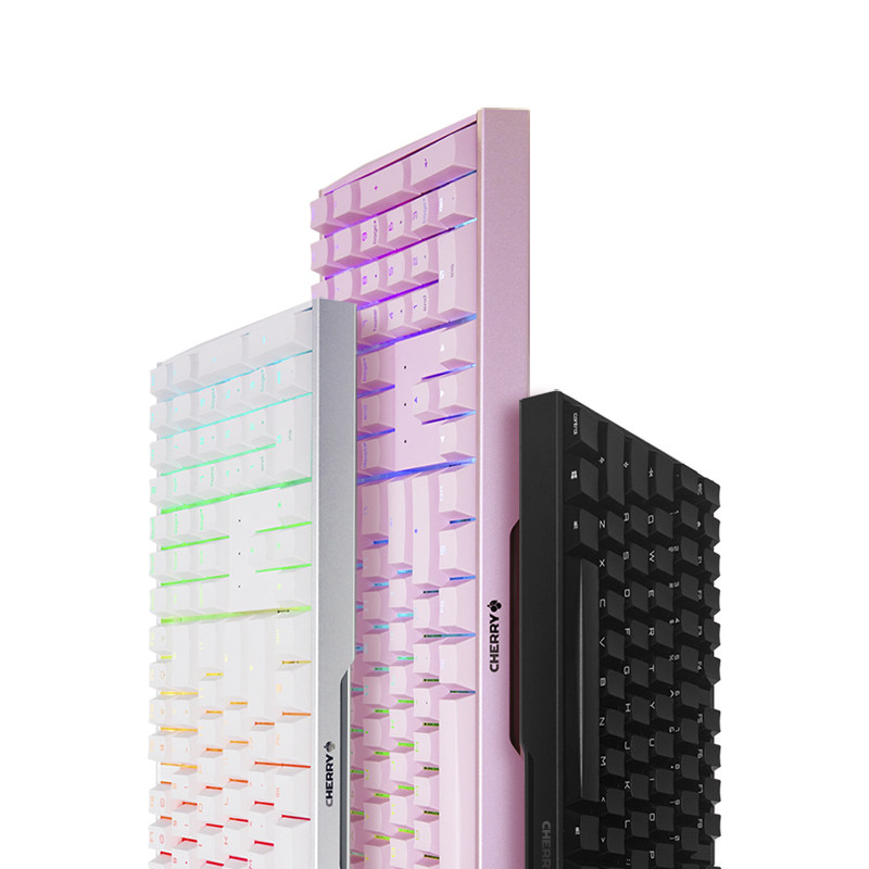 德国HE樱桃M.彩光G合金铝办公游戏电竞机械键盘红轴茶轴青轴黑轴