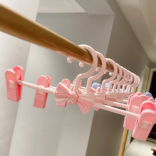 美翻了! 蝴蝶结家用衣架晾衣夹晾衣架塑料裤架裤夹裙夹衣架